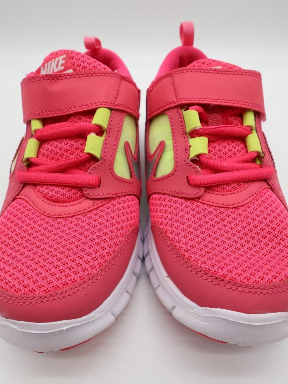 Nike Free Run 3 PSV Girls 2Y Pink Volt Athletic Running Shoes 512100-600 - Picture 4 of 14